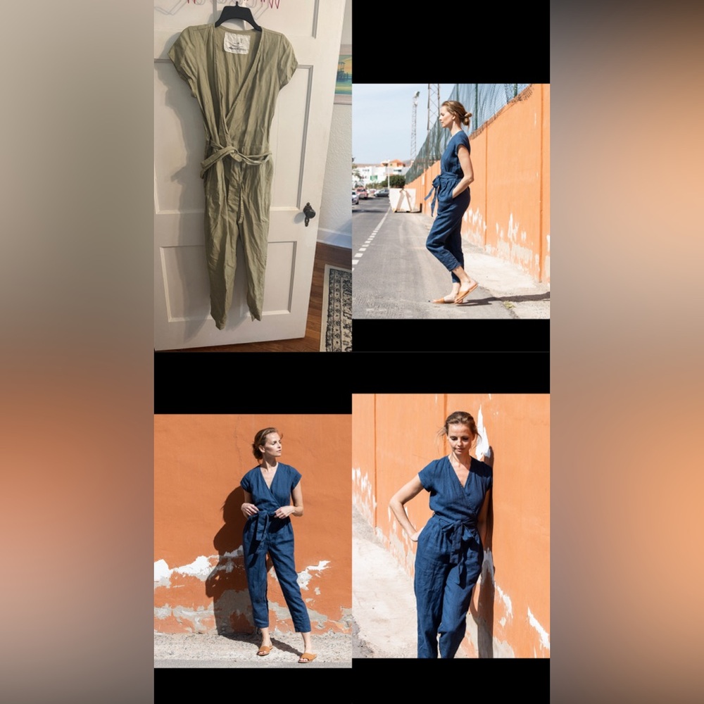 Linen jump suite